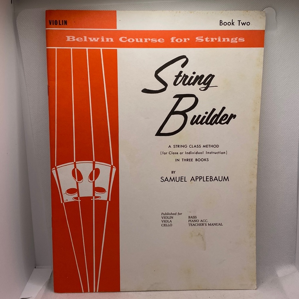 Belwin Course For Strings Violin String Builder Book 2 by Samuel Applebaum 1960